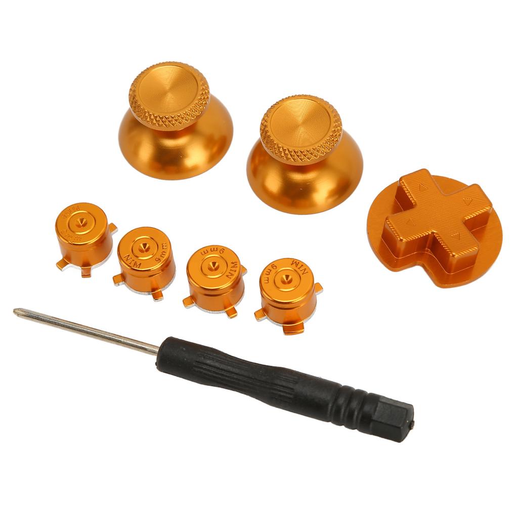 Gamepad Metal Buttons Aluminum Alloy DIY Replacement Game Controller Button Parts for Switch Pro Game Controller Gold