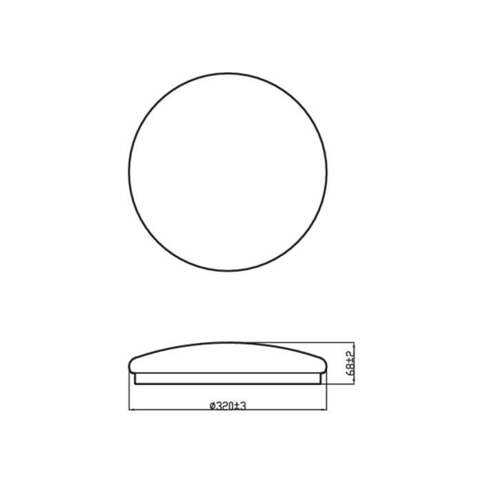 LED-Deckenleuchte - Philips - MOIRE - Weiß - 1 Leuchtmittel enthalten - Modernes Design
