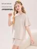 2026 Girls' Lycra Cotton Pajamas: Breathable, Cool Homewear Set for Kids