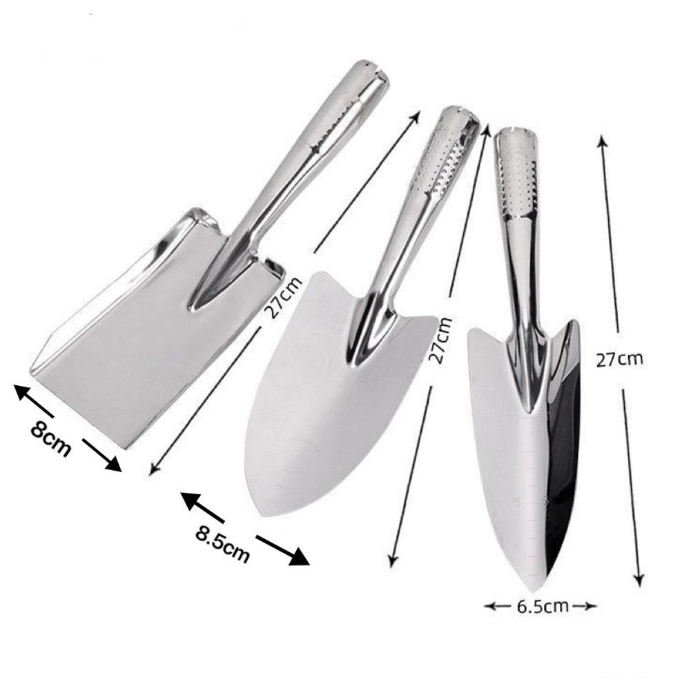 Heavy Duty Stainless Steel Garden Shovel Hand Trowel Rust-Proof Gardening Tool For Planting Transplanting Weeding Digging Yard