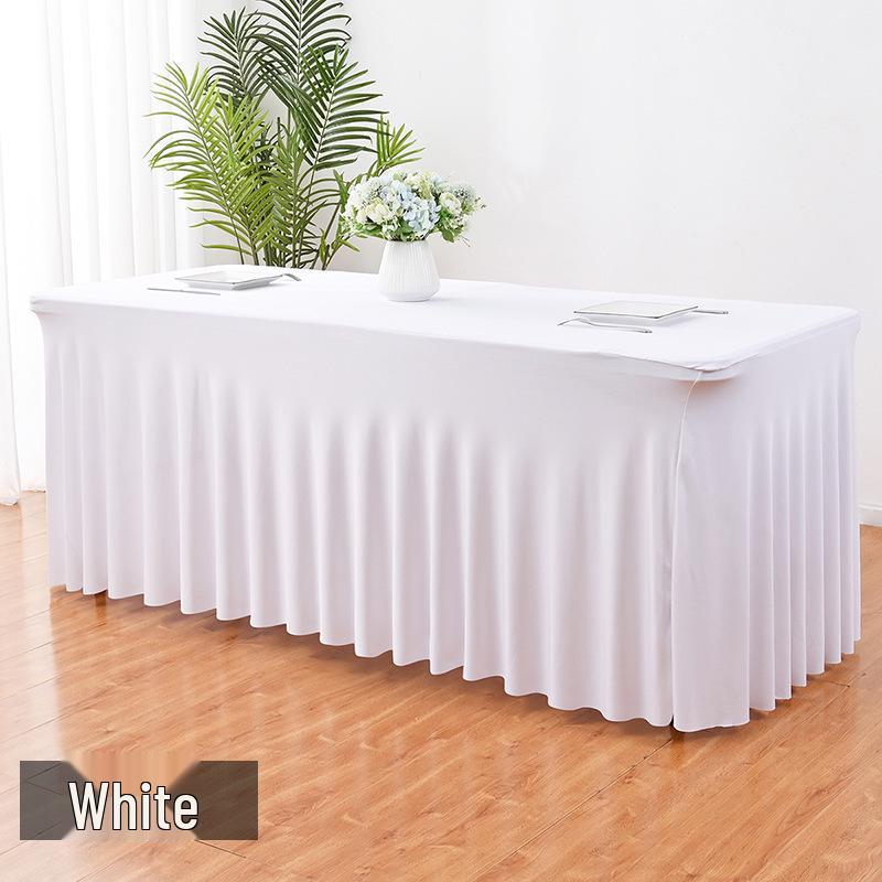 

Прямоугольная стрейч скатерть 6 футов с юбкой-медузой для свадеб и банкетов 6ft (183*76*76cm)