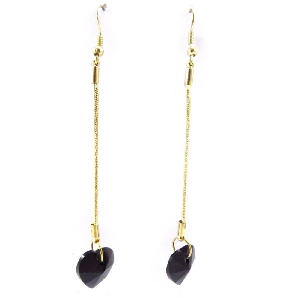 Les Trésors De Lily [J6708] - Boucles Créateur 'Mineralia' love noir