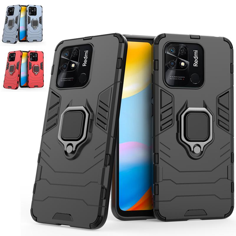 For Redmi 10C Cover Case Redmi 10C Capas Shockproof Back Hard Stand Magnetic Armor Ring Holder Case For Xiaomi Redmi 10C Fundas