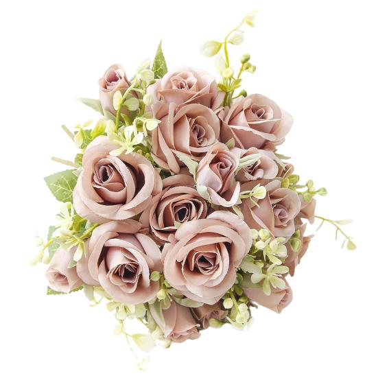 Künstliche Rose mit Stiel, realistisch, für Zuhause, Büro, Tischdekoration, Hochzeit, Kunstblumenstrauß, künstliches Blumenarrangement, Dekoration, Foto-Requisite
