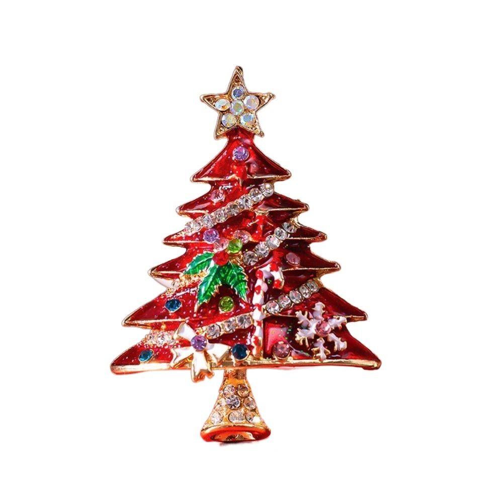 

Jacket Sweater Clothing Accessories Enamel Pins New Year Gift Christmas Tree Pins Women Brooch красный