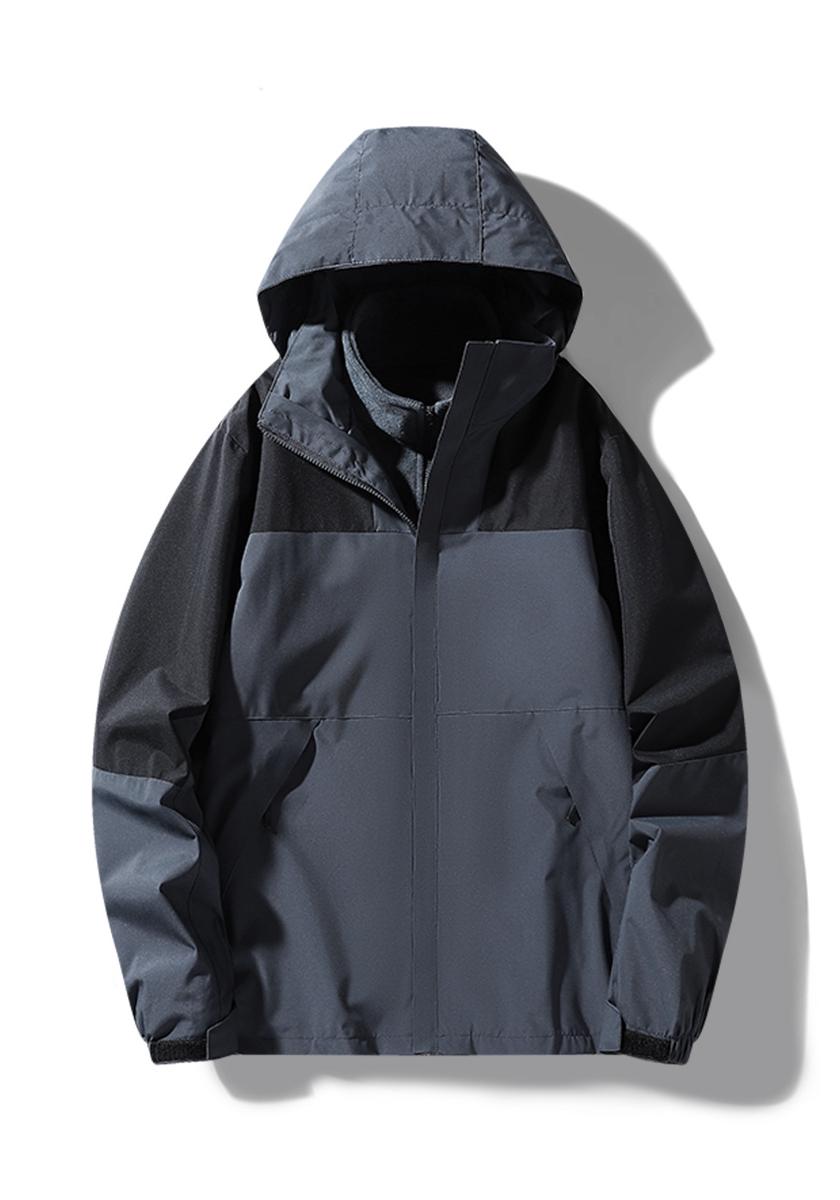 Outdoor 3-in-1 Windbreaker: Women s Two-Piece  Men s Warm Fleece Jacket