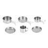 8 piece Stainless Steel BBQ Bowl Camping Cookware Picnic Portable Outdoor Folding Pot Set