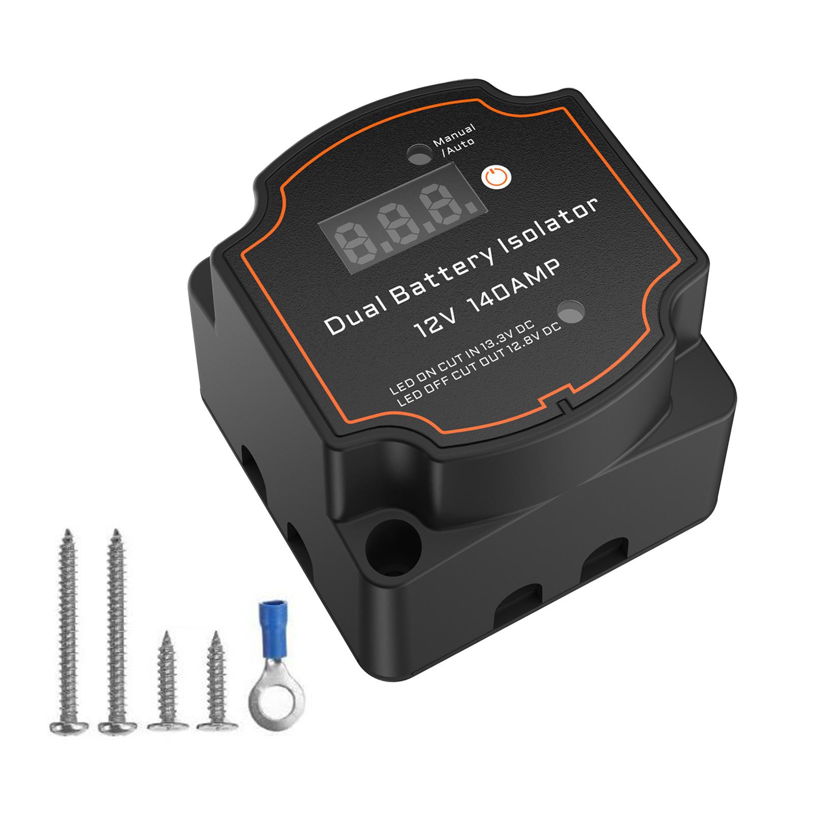 

Split Charge Relays 12V 140A Double Battery Isolator VSR Voltage Sensitive Relays with LED Voltage Display 1