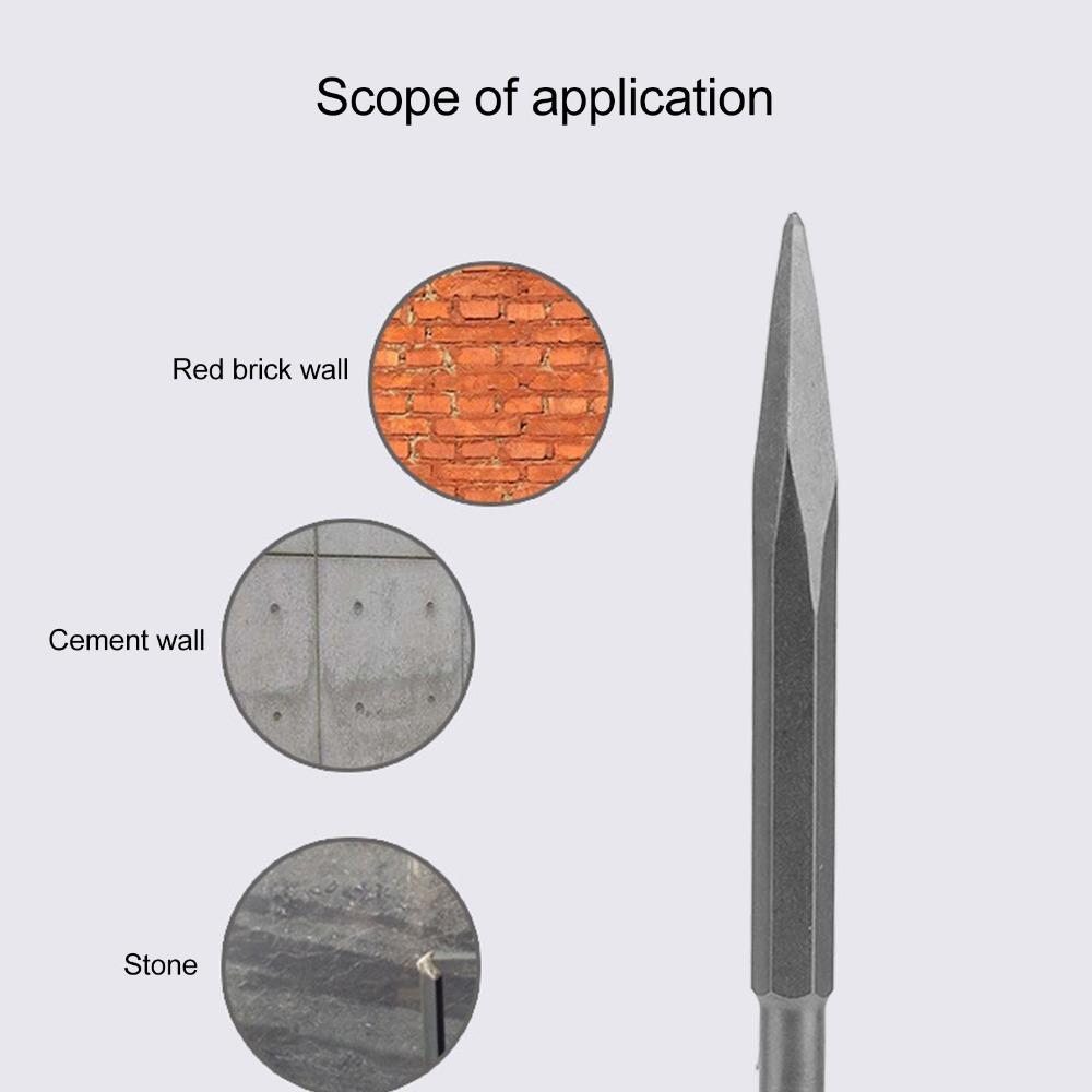 40Cr Alloy Steel Grooving Chisel Wide Flat Edge Flat Point Chisel Masonry Chisel Bit For Stone
