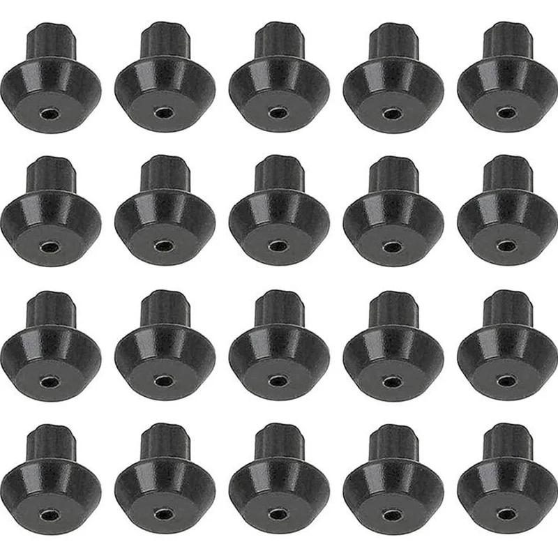16 PCS Black Gas Range Burner Grate Foot Compatible Stove Gas Stove Burner Foot Rubber Feet for Gas Stove Replacement Parts