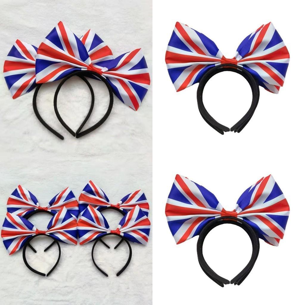 Platinum Jubilee Union Jack Bow Tie Headband Hairband For Men And Women Perfect For Celebrations