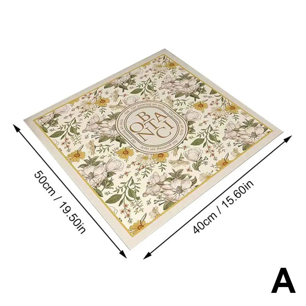 Washing Machine Dust Cover Anti-skid Kitchen Drain Printed Pad Refrigerator Super 40*50/30cm Absorbent Oven Pad Dustproof M J1M3