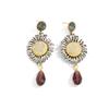 Ingemark Trendy Exquisite Crystal Daisy Flower Drop Earrings Women Retro Geometry Acrylic Piercing Dangle Earring New Jewelry