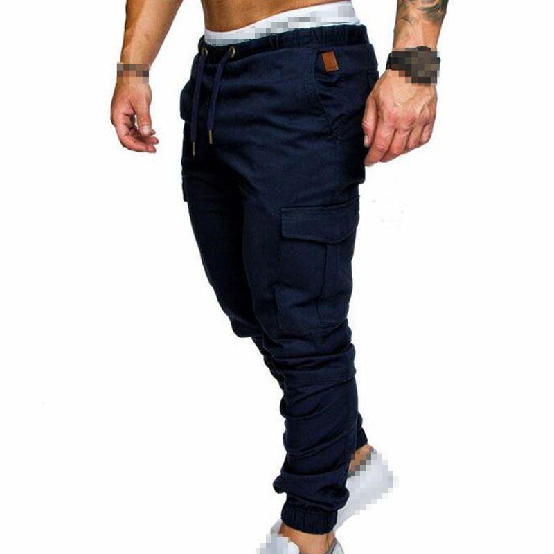 Mens Urban Fashion Slim Fit Zipper Shirring Twill Cargo Jogger Pants In Premium Quality Cotton Blend