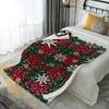 Christmas Snowflake Blanket Microfiber Flannel Cover Blanket Bedroom Living Room Sofa Soft And Comfortable Home Decoration