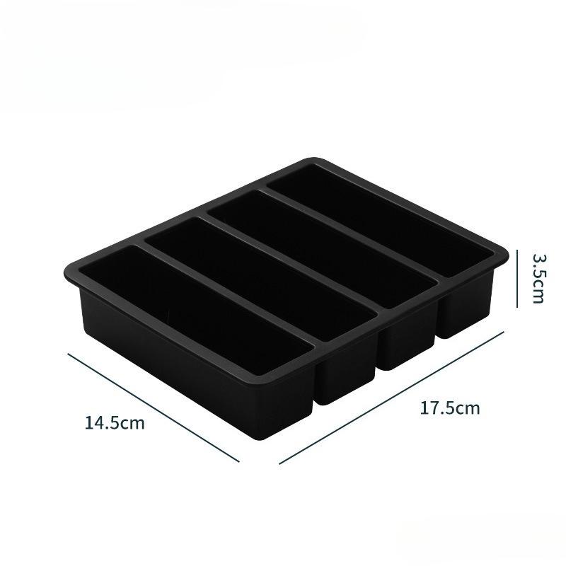 Strip shap Ice Cube Trays Giant Silicone Ice Cubes Square Tray Mold Non-toxic Durable Easy-Release Ice Cube Molds Wine Ice Cube