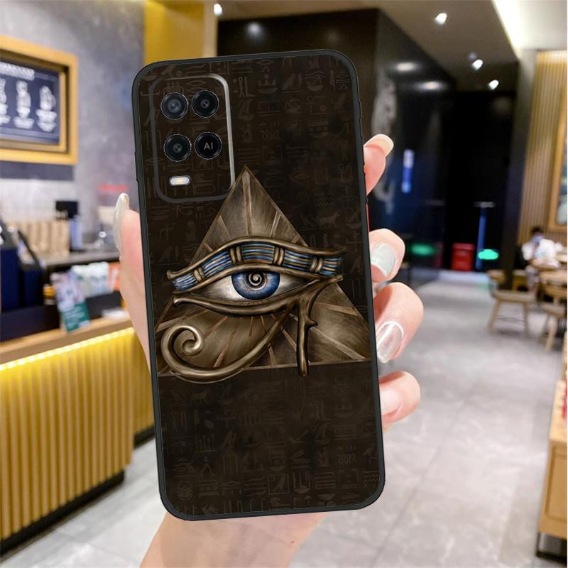 Egyptian Eye of Horus Art Case For Oppo A96 A76 A16 A17 A18 A60 A80 A40 A38 A58 A78 A98 A94 A74 A54 A15 A57 A77 A5 Pro