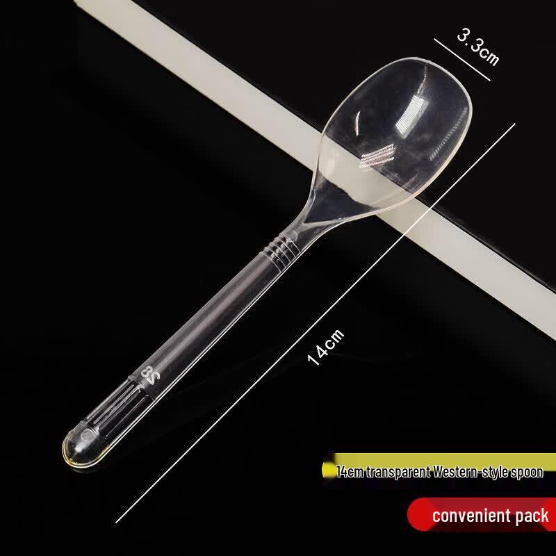 Одноразовые желтые пластиковые ложки