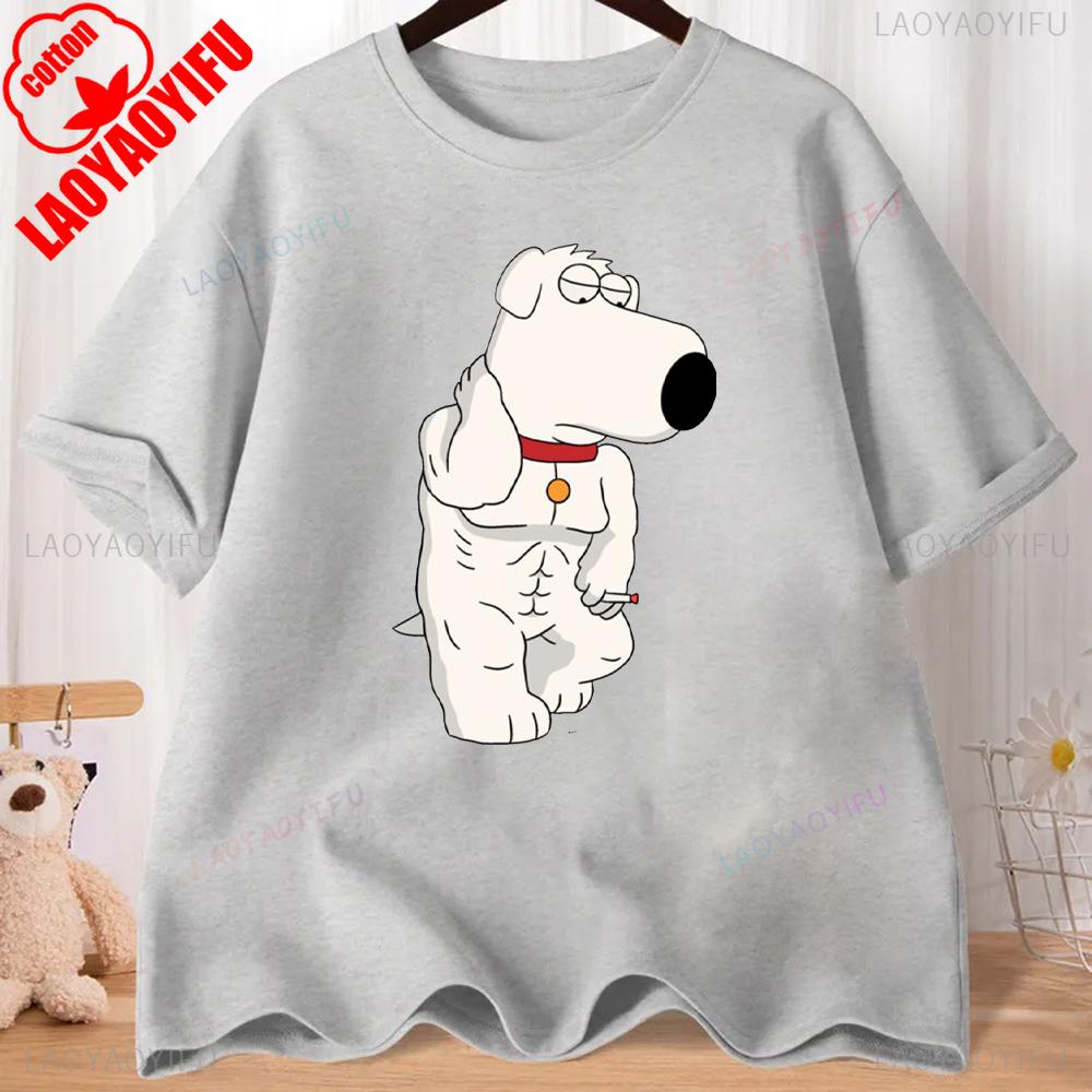 FMILY GUY Stewie Tattoo Brian Cartoon FMILY GUY Bedrucktes T-Shirt für Fitnesstraining, Joggen und Outdoor-Aktivitäten
