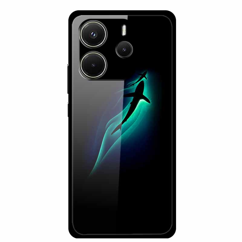 Case For Redmi Note 14 4G Case Note14 Coque Tempered Glass Hard Back Cover For Xiaomi Redmi Note 14 5G Phone Case Soft Bumper