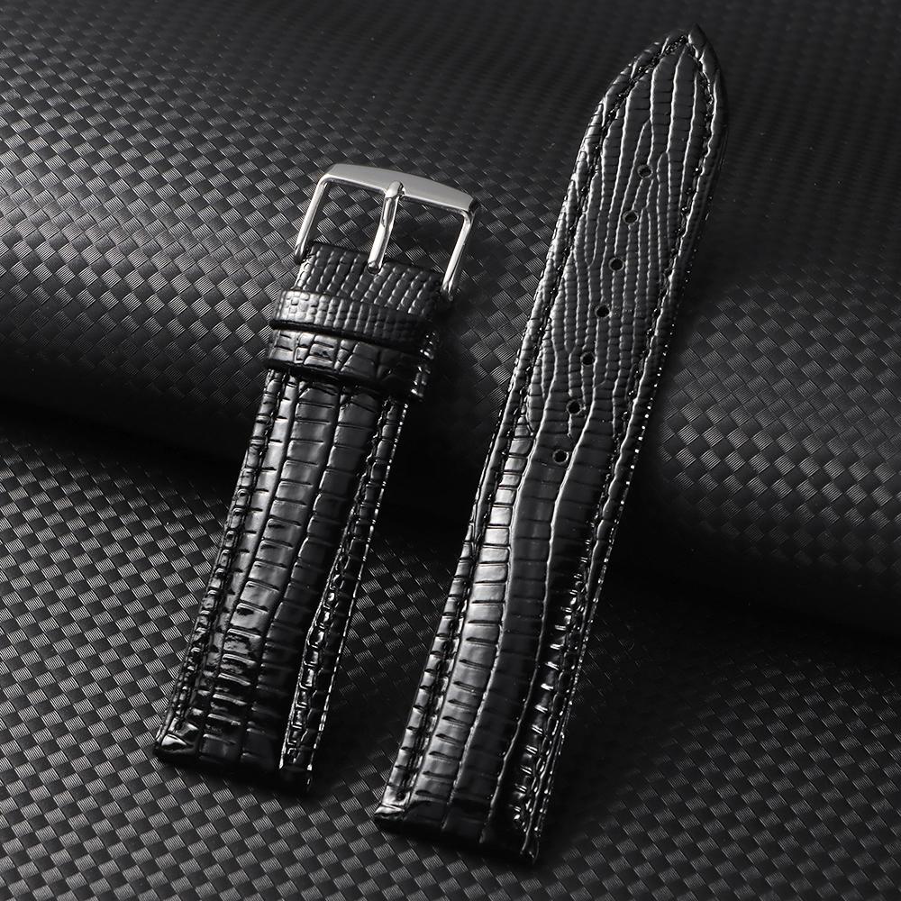 18mm 20mm 22mm Universelles Eidechsenmuster Uhrenarmband Rindsleder Uhrenarmband für Herren Damen Verbundwerkstoff Uhrenarmband Zubehör