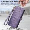 For HMD Pulse Pro Zipper Wallet Case Geometry Lines Leather Phone Cover with Strap
