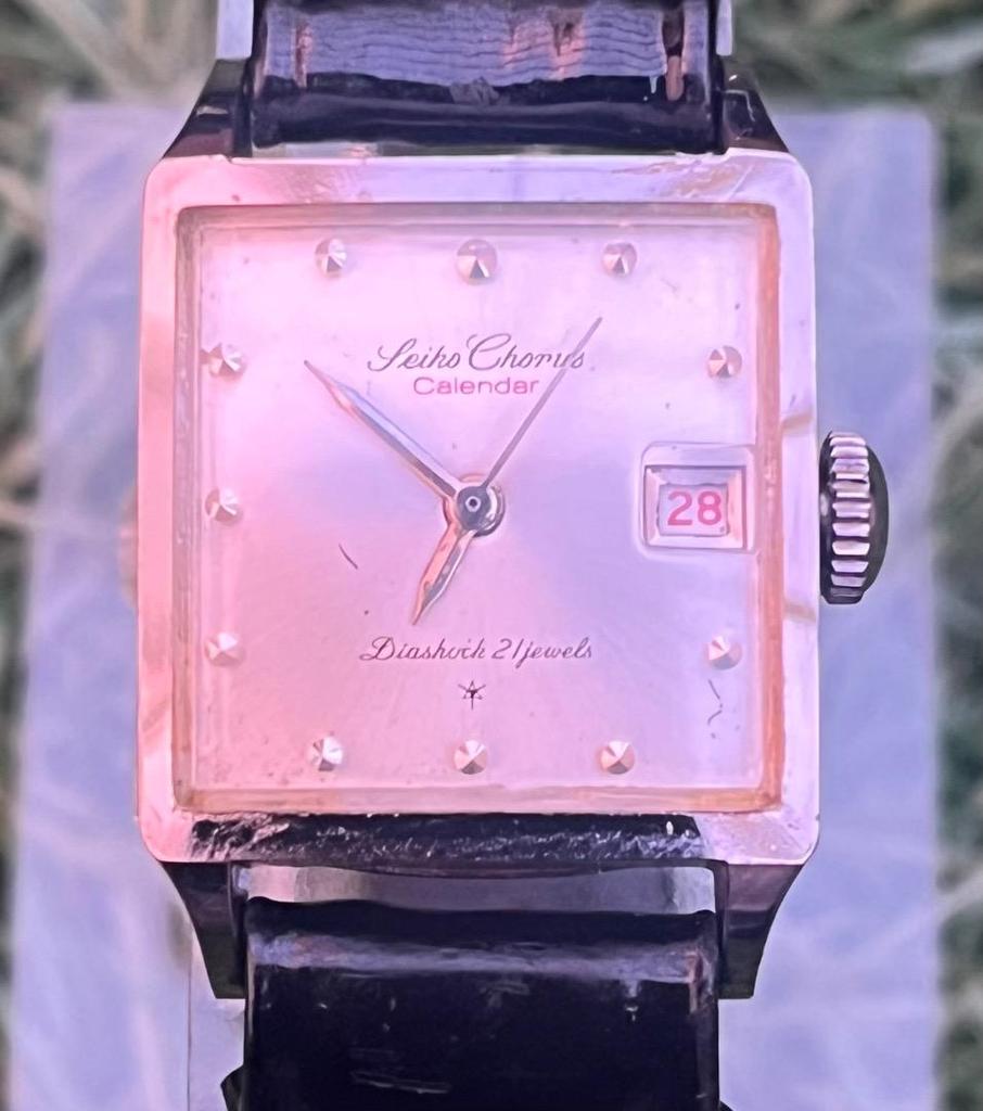 [USED] SEIKO Chronos Calendar Square Mechanical Hand-Wound Vintage