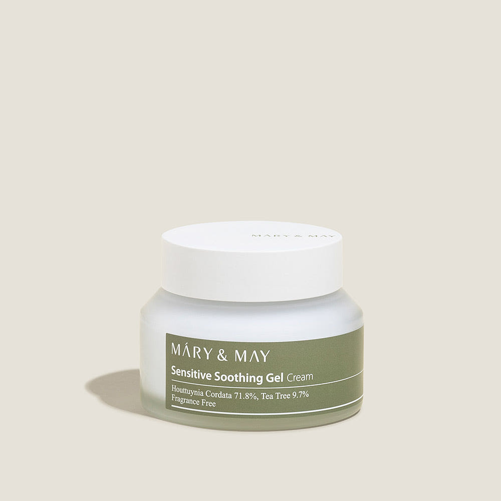 MARY & MAY Sensitive Soothing Gel Cream 70ml | Centella + Houttuynia Calming K-Beauty