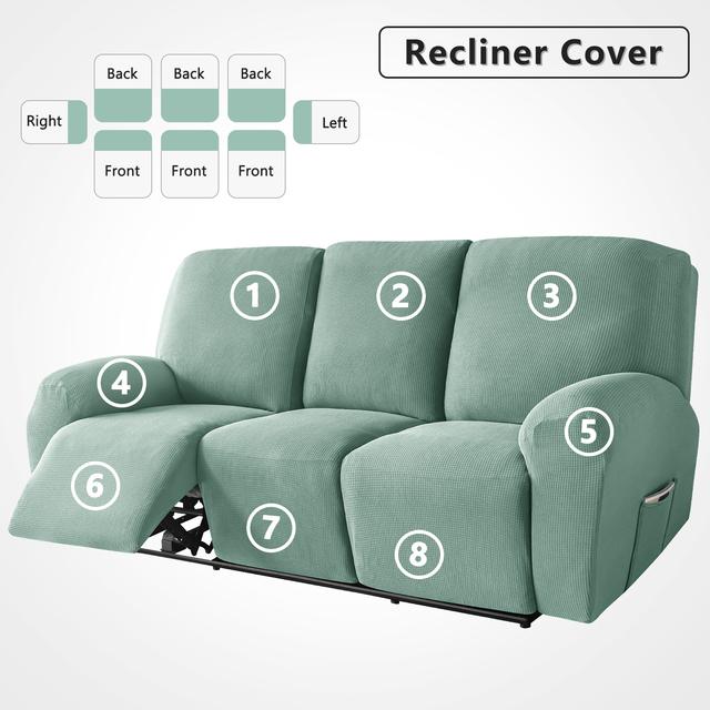 Water Repellent Recliner Sofa Cover Stretch Jacquard Slipcover Washable Relax Armchair Cover