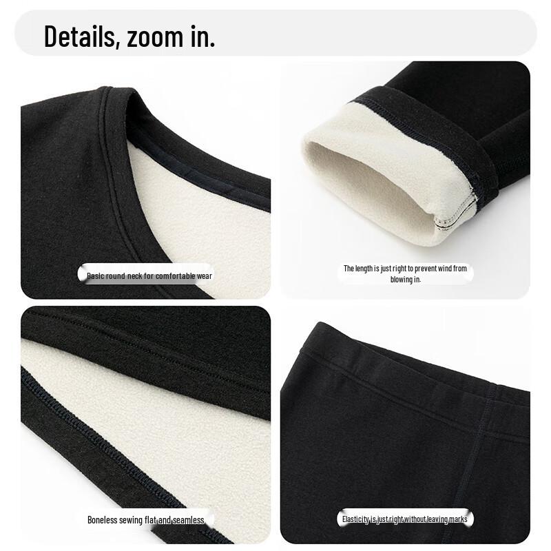 Fenteng Women's Thickened Fleece Thermal Underwear Set