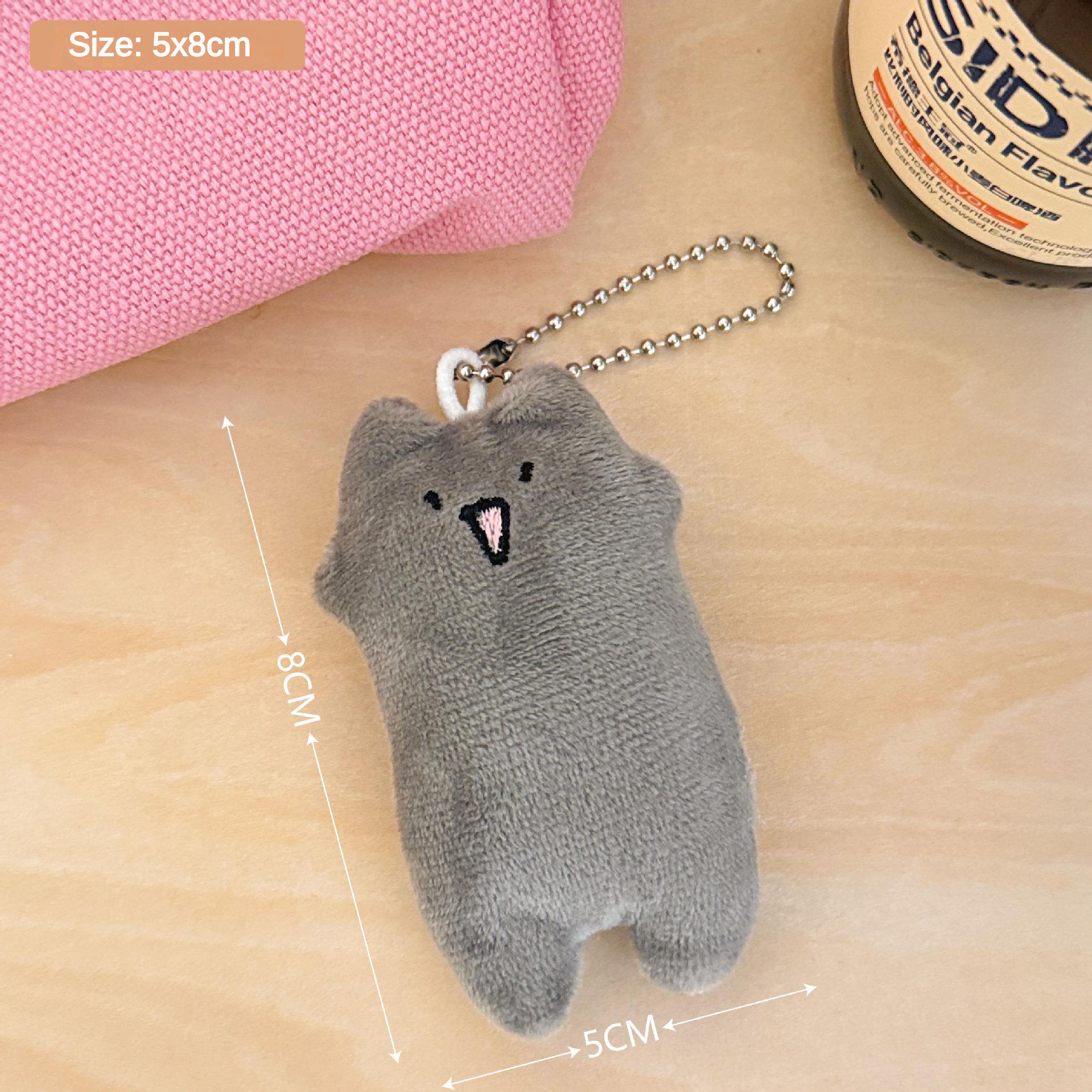 2 Pcs Tricky Cat Pink Rabbit Snail Doll Pendant Creative Plush Doll Keychain Pendant Couple Gift Plush