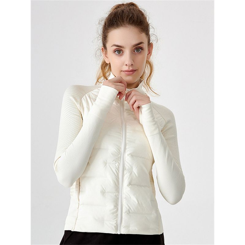 2025 Winter Outdoors Yoga Thin Lightweight Short Type Sports Down Jacket Female Goose Down Silm Outwear Running Tops Heattech