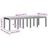 Garden Table White 300 x 100 x 73 cm Poly Rattan