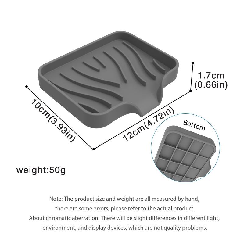 Sink Faucet Splash-Proof Drain Rack Non-slip Countertop Pad Silicone Soap Holder Basket Kitchen Sponge Wipe Shelf