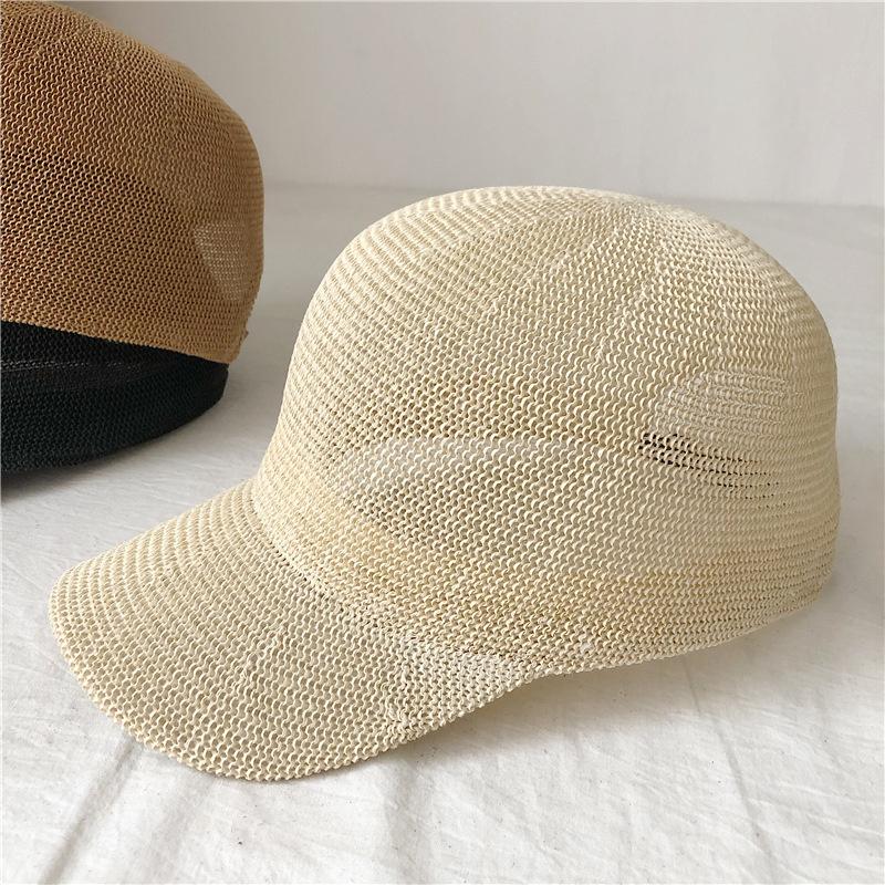 

Летняя 1 шт. Дышащая соломенная бейсболка для женщин и мужчин, уличные бумажные шляпы от солнца, однотонная, повседневная, регулируемая, с тенью, пляжные шляпы бежевый