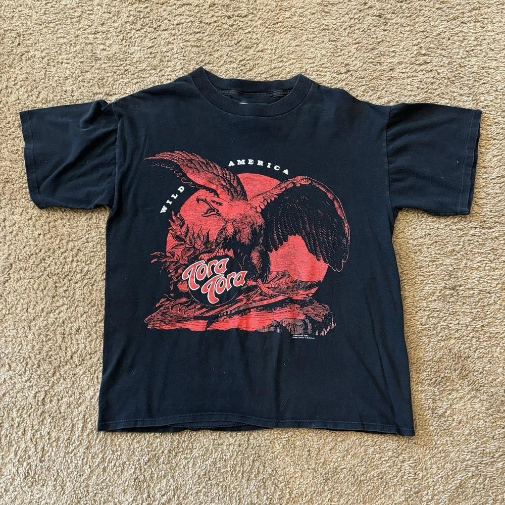 Vtg Brockum Tora Tora Wild America 1992 Tour Rock Concert T-Shirt 2side BL1352