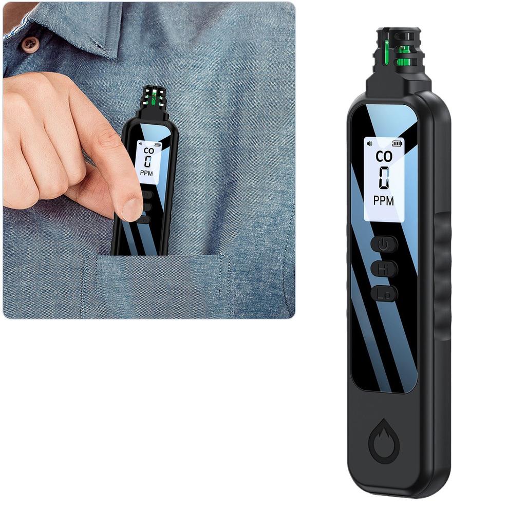 Gas Detector High Sensitivity LCD Backlit Portable Gas  age Detector for Outdoor Camping
