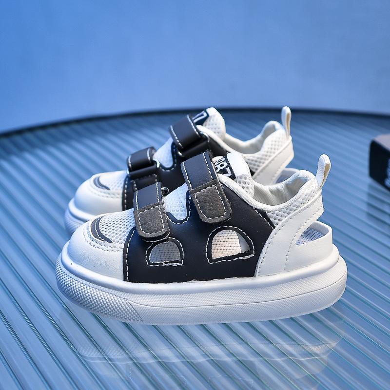 2026Summer New Children's Sandals with Soft Soles, Toddler Shoes with Velcro, Non-slip Mesh Hollow Sandals for Boys and Girls