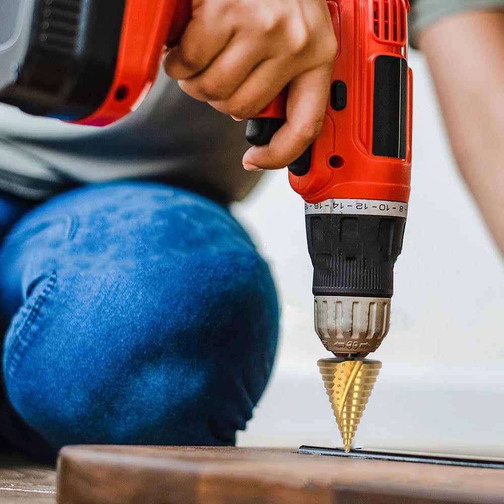 0.2 - 2.6 inches (6 - 65 mm) Hex Shaft Step Drill, Takeoko Drill,