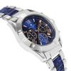 Salvatore Marra Chronograph Watch with Acetate and 20th Anniversary Limited Rose and Silver Men's Two-Tone Strap, Edition, SM23105-SSBLPG, Blue, Gold,