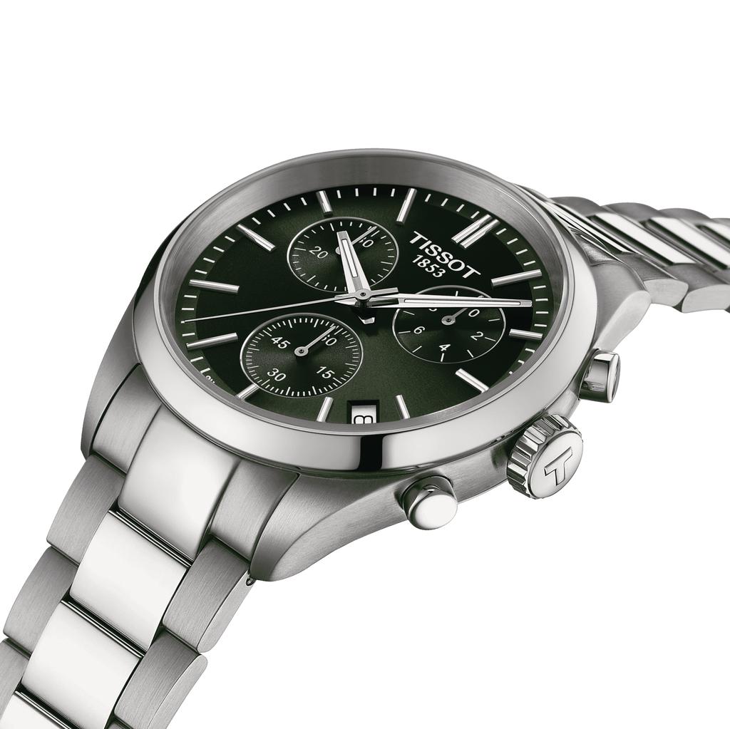 Tissot Stainless Steel Green Dial Men's Fashion Watch T150.417.11.091.00