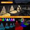KAWELL Solar Lights, Outdoor Garden Sensor Fence Lights, Porch Lights, Light Sensor, 10 Light Modes, 8 Colors, Automatic On/Off, Waterproof, IP54, Nam