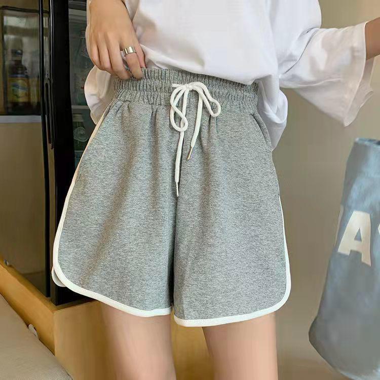 Women's Summer 2026 Korean-Style High-Waisted Wide-Leg Casual Sports Shorts