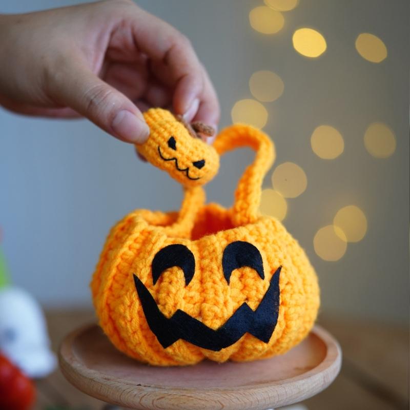 Halloween Crochet Set Knitting Supplies Beginner Crochet Set for Kid Adult, with Step-by-Step Video Tutorial Instruction