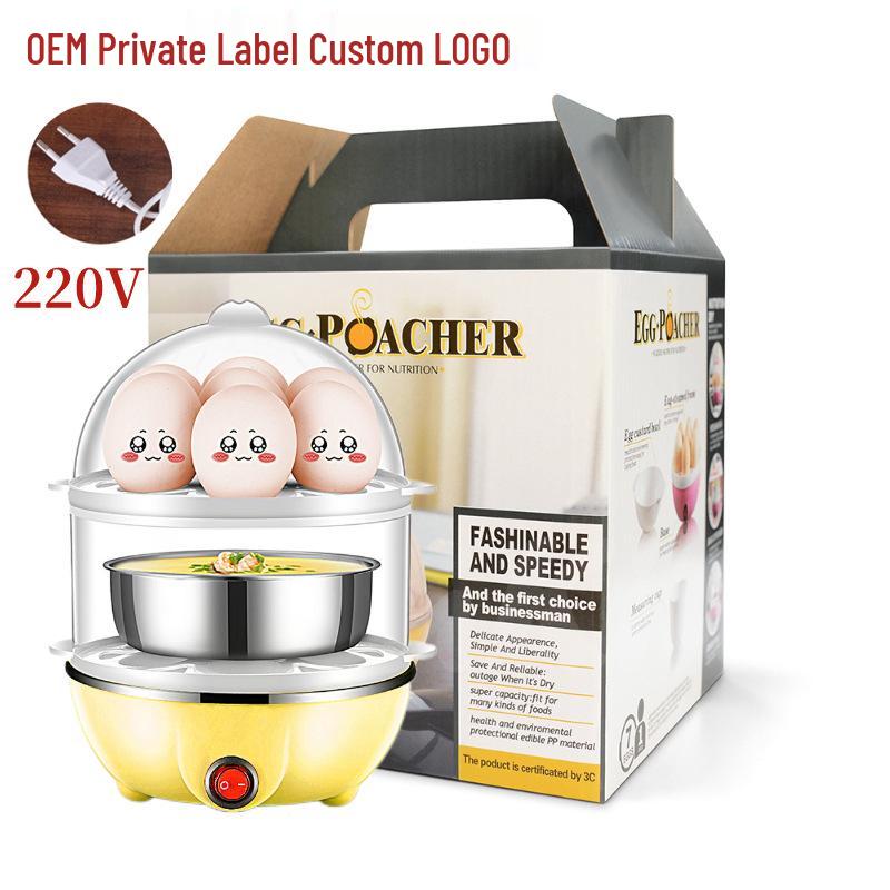 Mini Multi-Functional Egg Steamer with Automatic Power-Off for Household Use