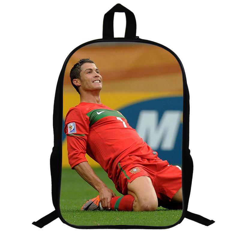 Zaino a Tema Ronaldo per Fan di Calcio Zaino per Studenti Scolastici Zaino per Bambini da 17 Pollici