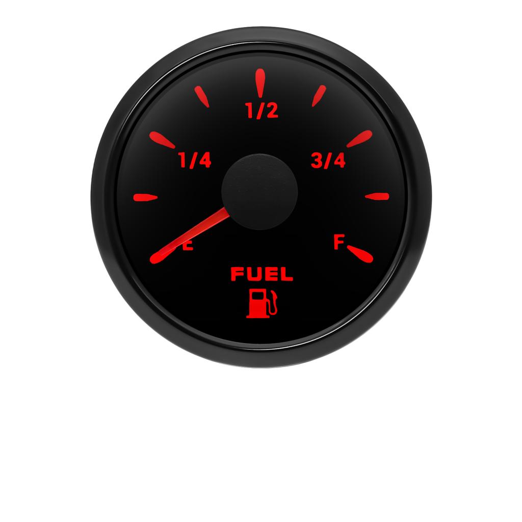 52MM 0-190Ohm Fuel Level Gauge with 7 Color Light 240-33Ohm Oil Tank Level Meter Indicator Fuel Gauge for Car Marine RV 12V 24V