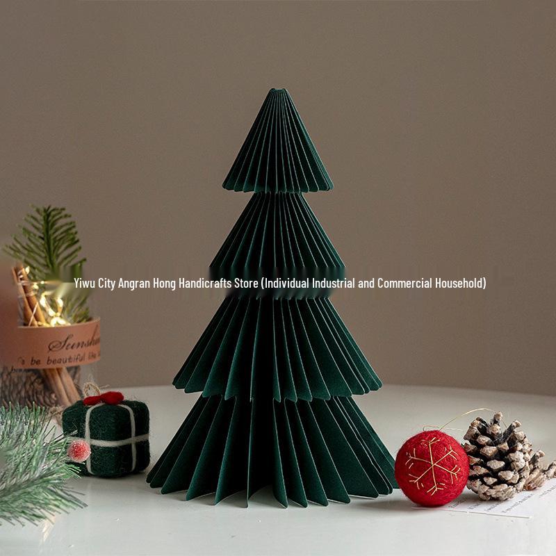 2025 Origami Christmas Tree Ornaments & Tabletop Decorations - Perfect for Holiday Scenes & Photography Props