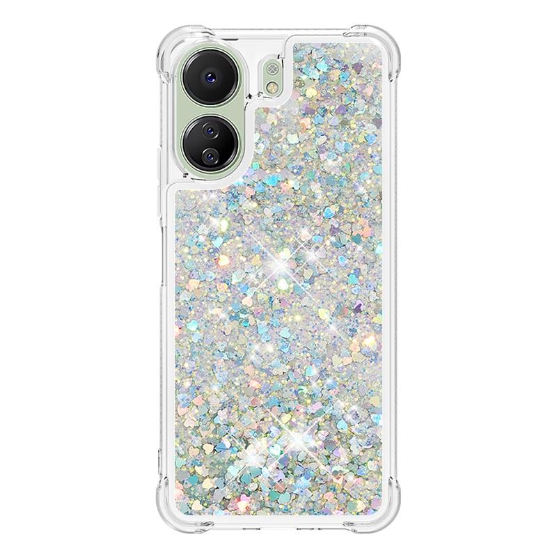 13C Pouzdro Pro Xiaomi Redmi 13C Kryt Malovaný Vzor Třpytivý Tekutý Kryt s Pískem pro Xiomi Redmi 13C 12C Pouzdro na Telefon Fundas
