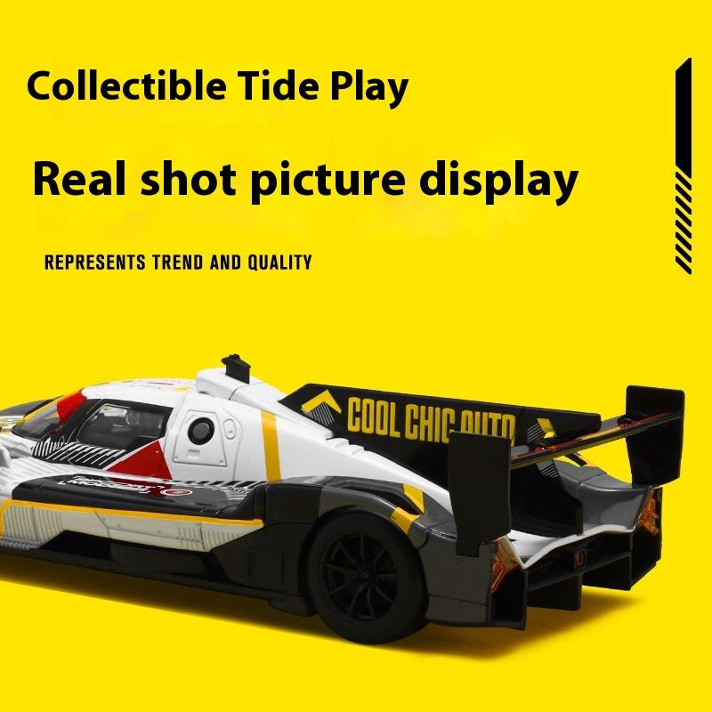 1/24 BMW M Hybrid V8 Super Racing Metal Die Casting Alloy Car Model Sound & Light Classic Trendy Collectible Ornaments Gift Boys